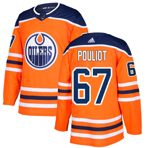 Adidas Men Edmonton Oilers #67 Benoit Pouliot Orange Home Authentic Stitched NHL Jersey->edmonton oilers->NHL Jersey